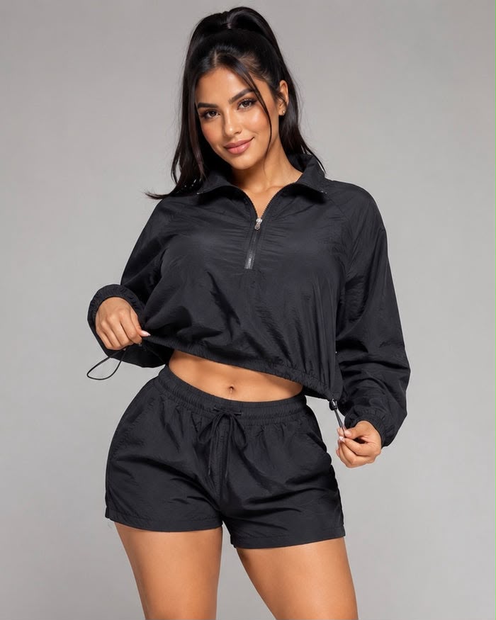 Conjunto Deportivo Mujer de 2 Piezas: Chaqueta y Short