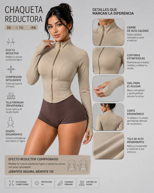 Chaqueta Deportiva Mujer con Cierre – Calce Ajustado
